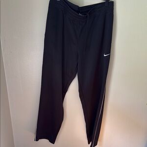 Nike Men's Black Joggers with White Swoosh